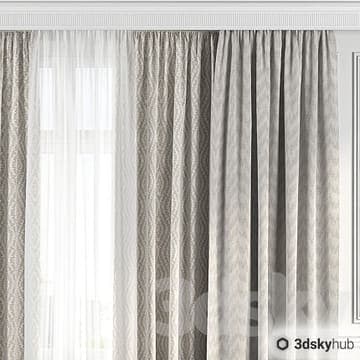 Curtains with window — 3dsky 3D model