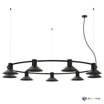 Compose Rail Circle Pendant Light Large Meta — Dimensiva 3D model for 3ds Max