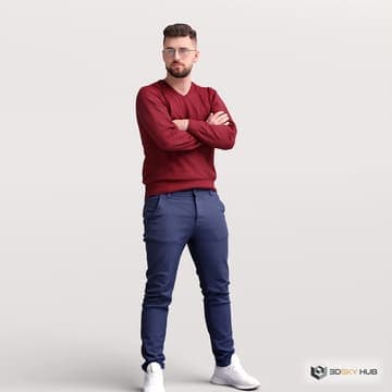Posed Man — Humano 3D 3D model for 3ds Max
