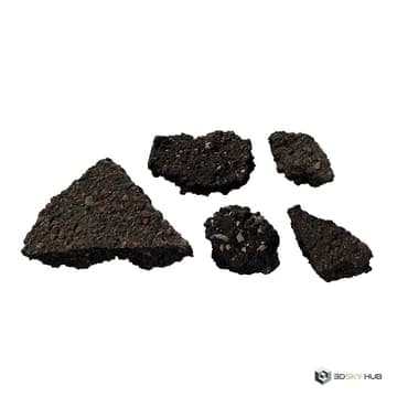 Asphalt Debris Pack — Quixel 3D model